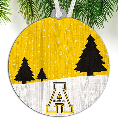 fan creations Appalachian State Snow Scene Ornament