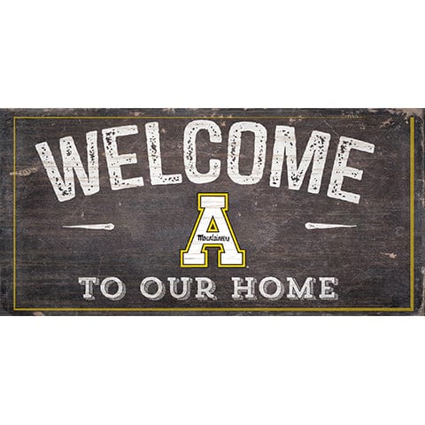 fan creations Appalachian State Welcome Distressed 6 x 12