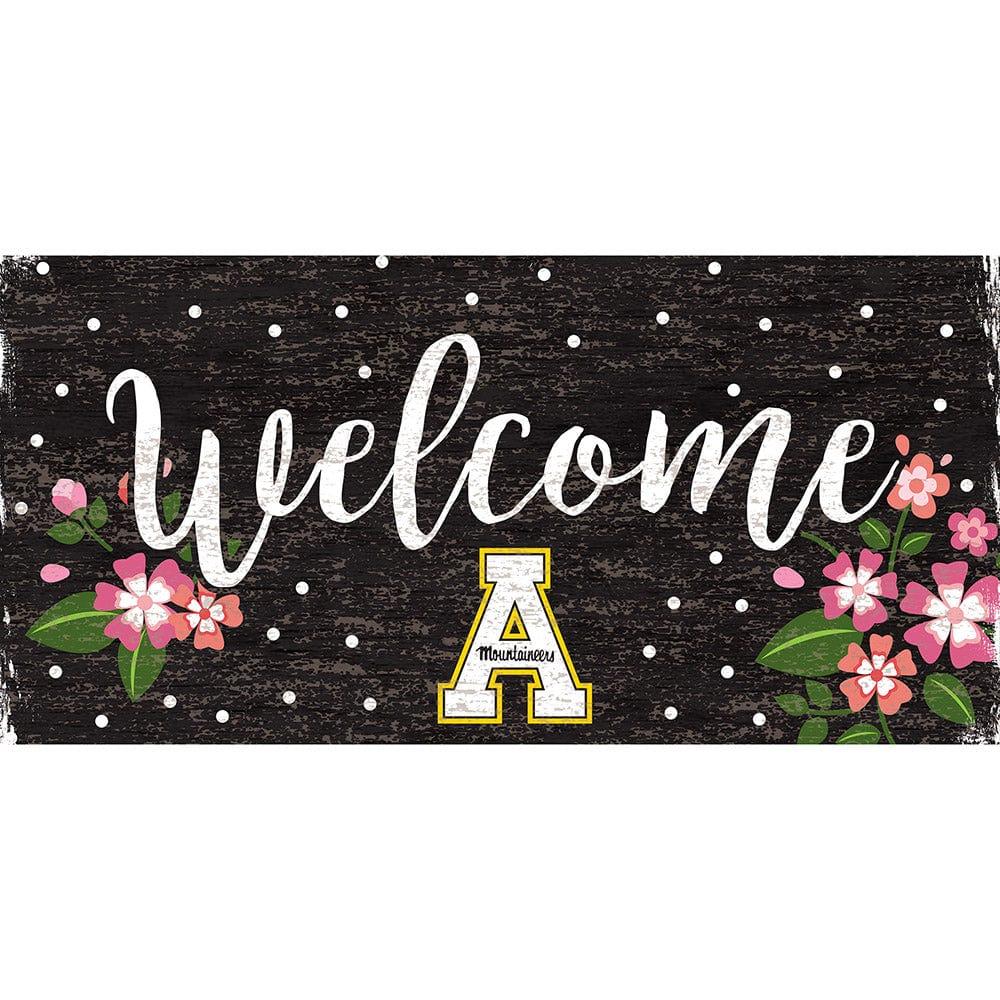 fan creations Appalachian State Welcome Floral 6x12 Sign