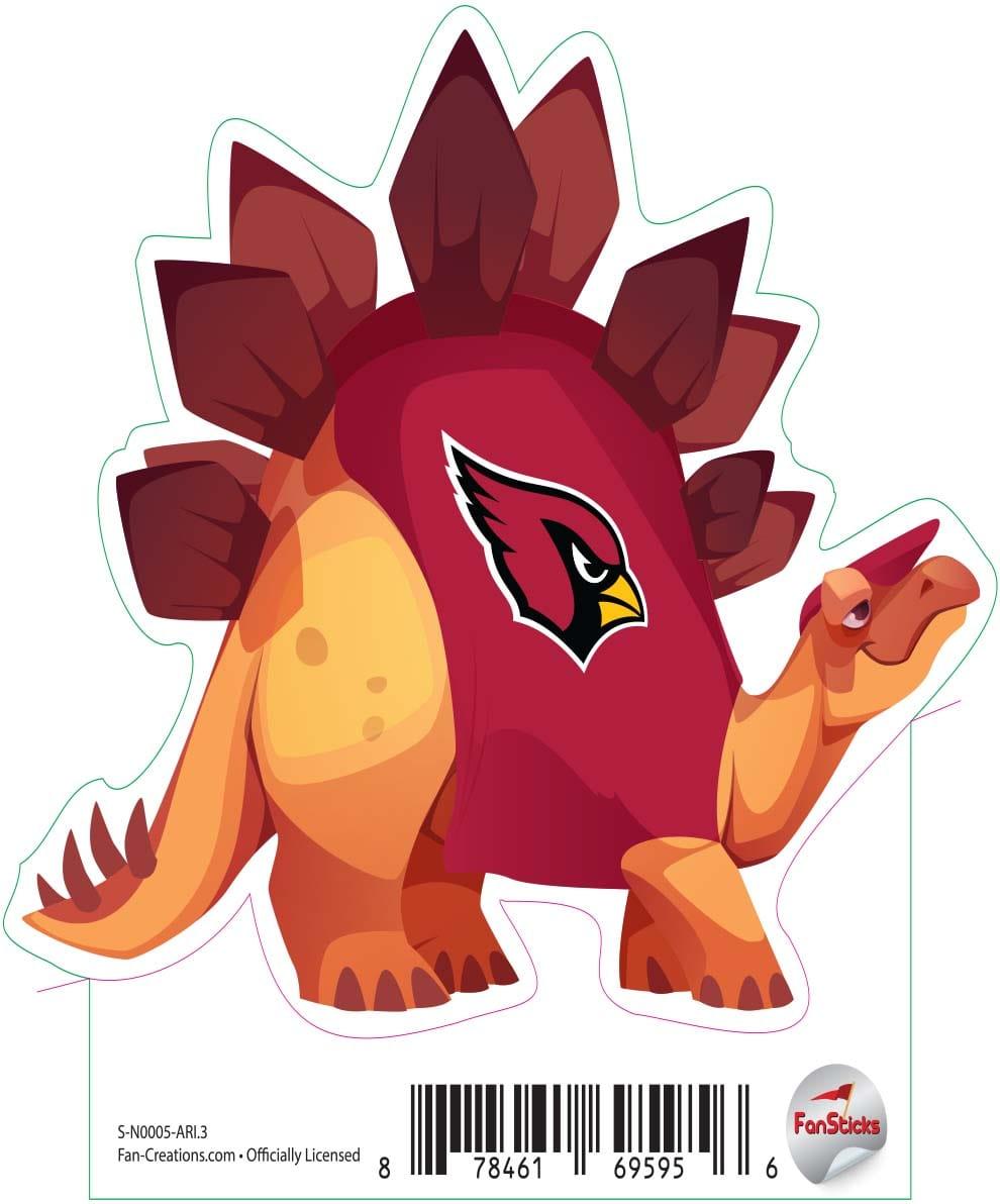 fan creations Arizona Cardinals 3in Decal Stegosaurus