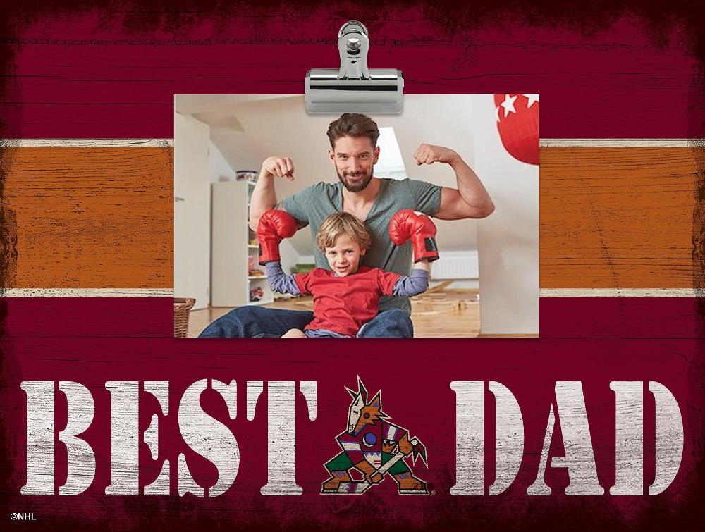 fan creations Arizona Coyotes Best Dad With Stripe Clip Frame