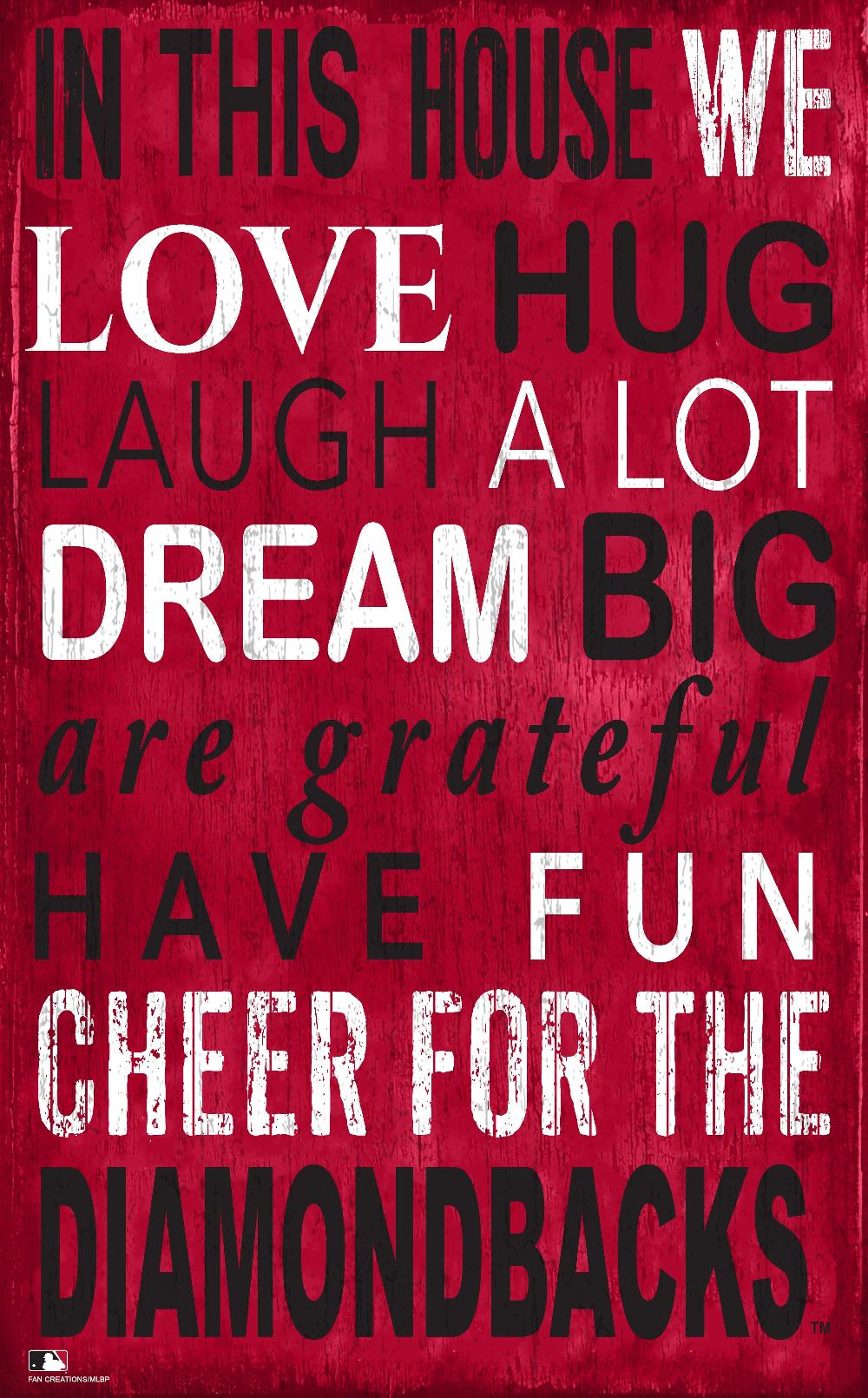 fan creations Arizona Diamondbacks In This House 11x19 Sign