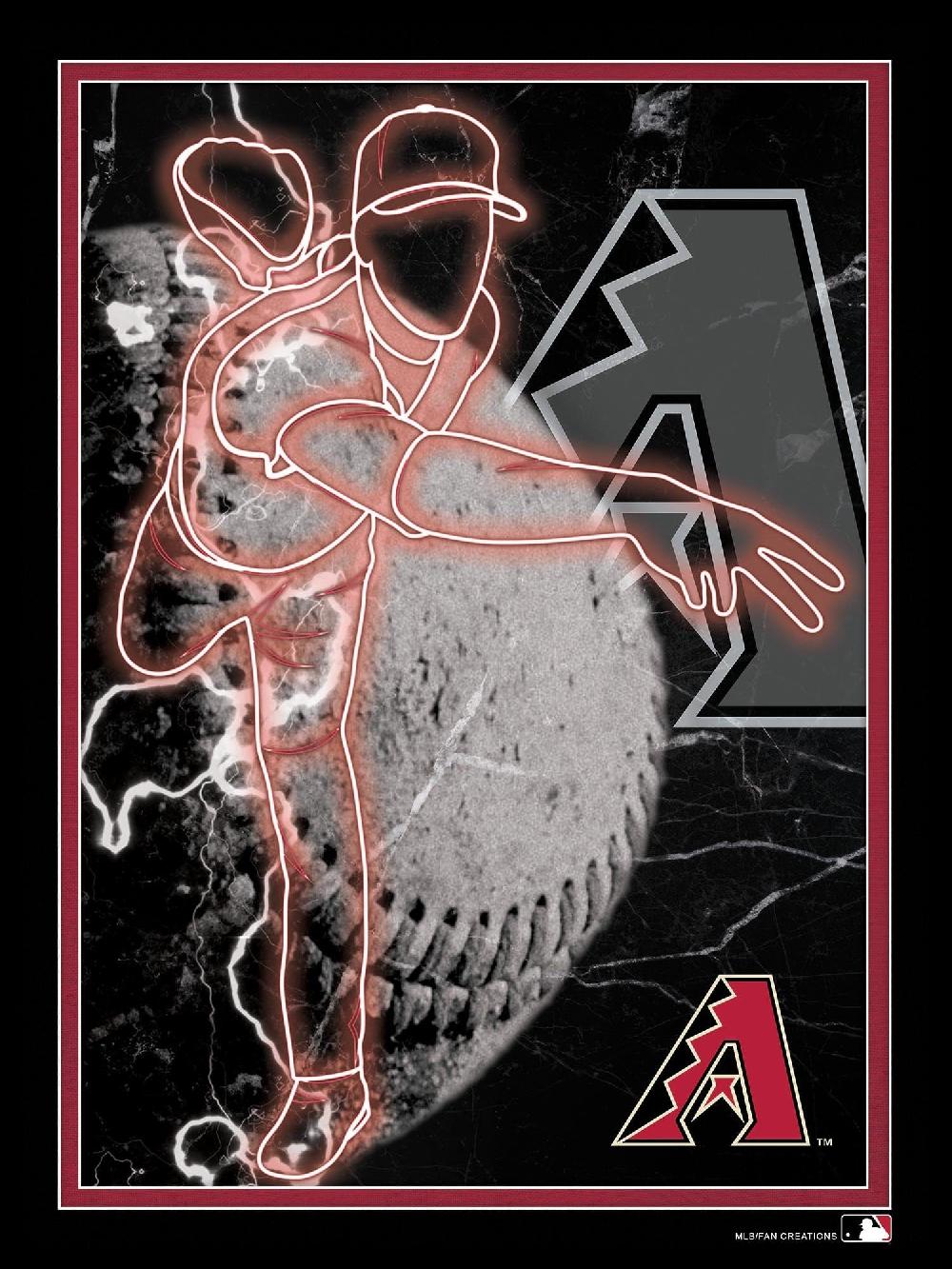 fan creations Arizona Diamondbacks Neon Player 12x16