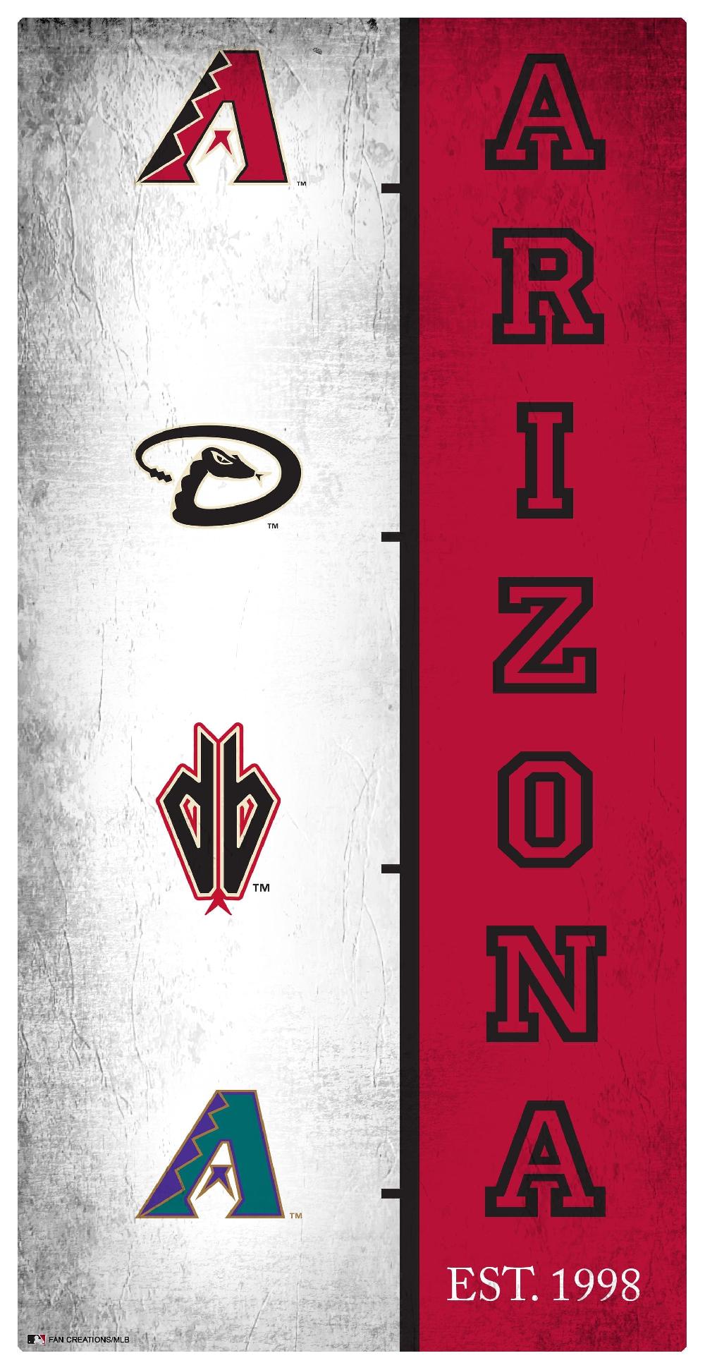 fan creations Arizona Diamondbacks Team Logo Progression 6x12