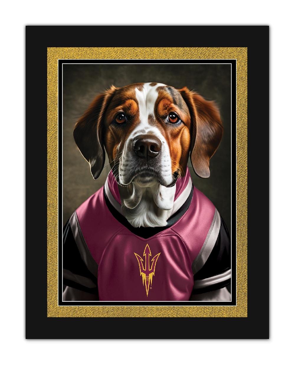 fan creations Arizona State Dog in Team Jersey 12x16