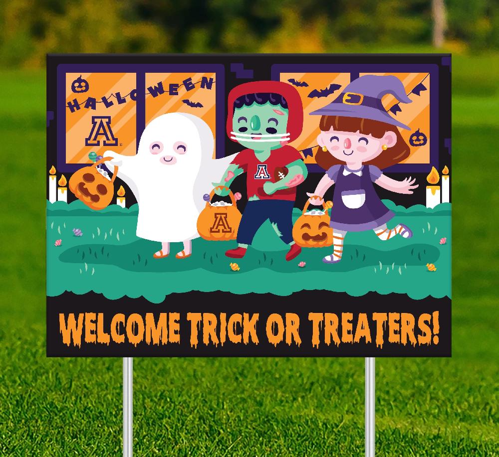 fan creations Arizona Welcome Trick or Treaters Yard Sign