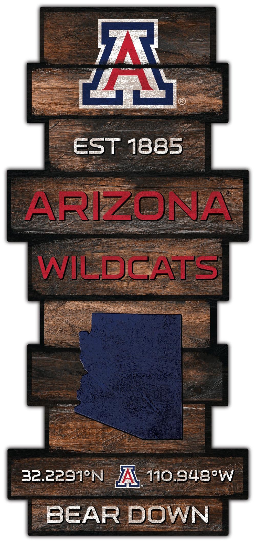 Fan Creations Arizona Wood Celebration Stack 24" Sign