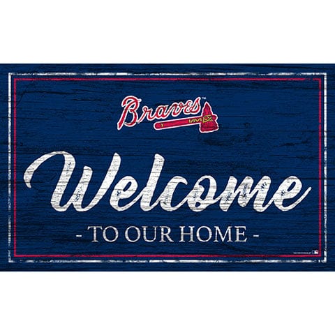 fan creations Atlanta Braves Team Color Welcome 11x19 Sign