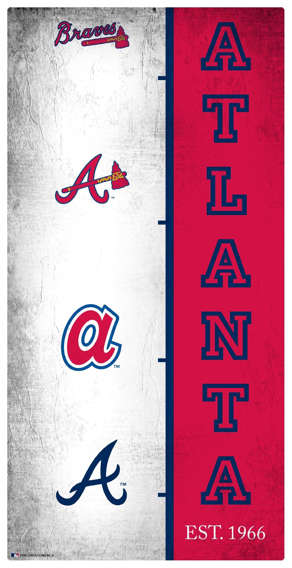 fan creations Atlanta Braves Team Logo Progression 6x12