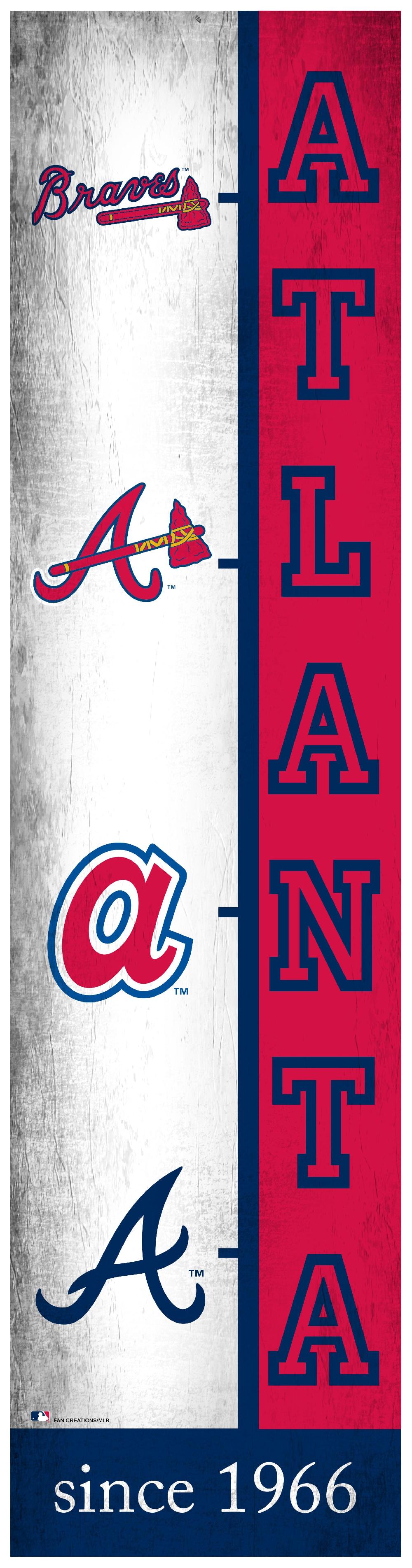 fan creations Atlanta Braves Team Logo Progression 6x24