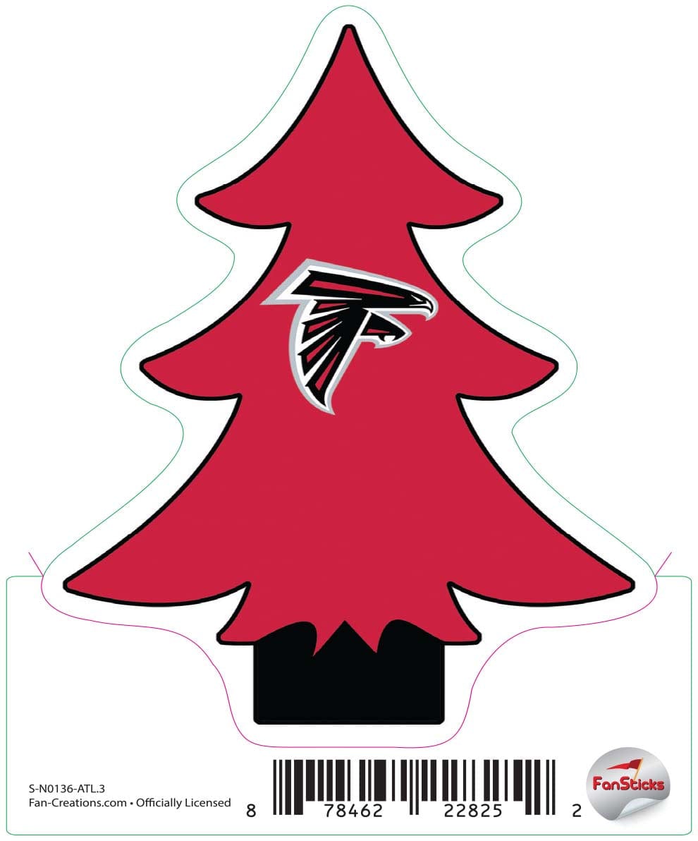 Fan Creations Atlanta Falcons 3in Decal "Christmas Tree"