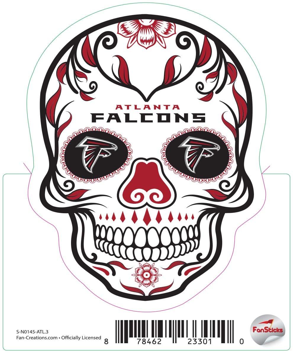 fan creations Atlanta Falcons 3in Decal "Sugar Skull"