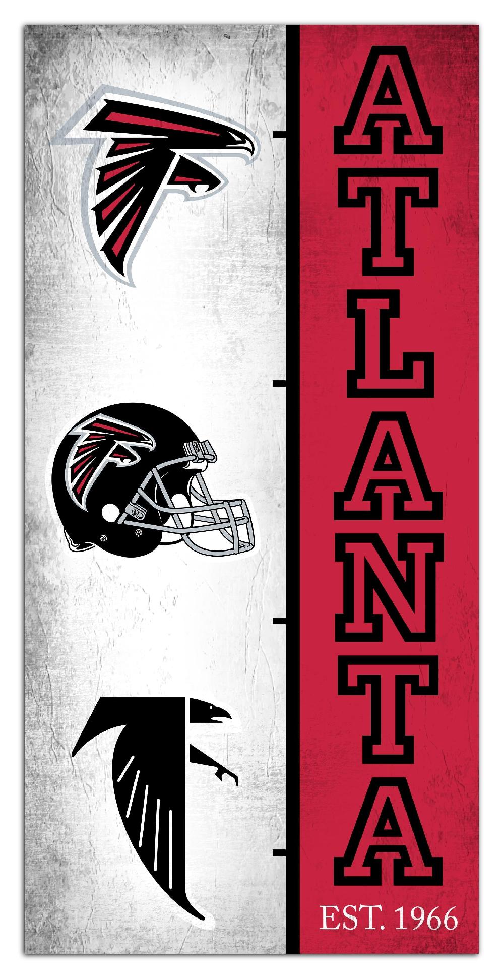 fan creations Atlanta Falcons Team Logo Progression 6x12