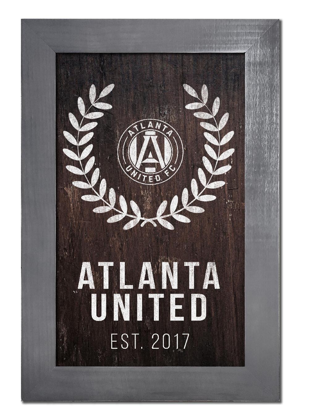 fan creations Atlanta United Laurel Wreath 11x19 Framed