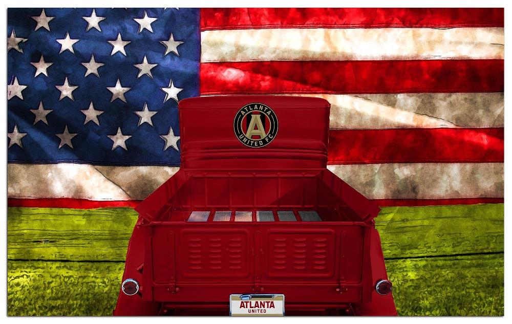 fan creations Atlanta United Patriotic Retro Truck 11x19