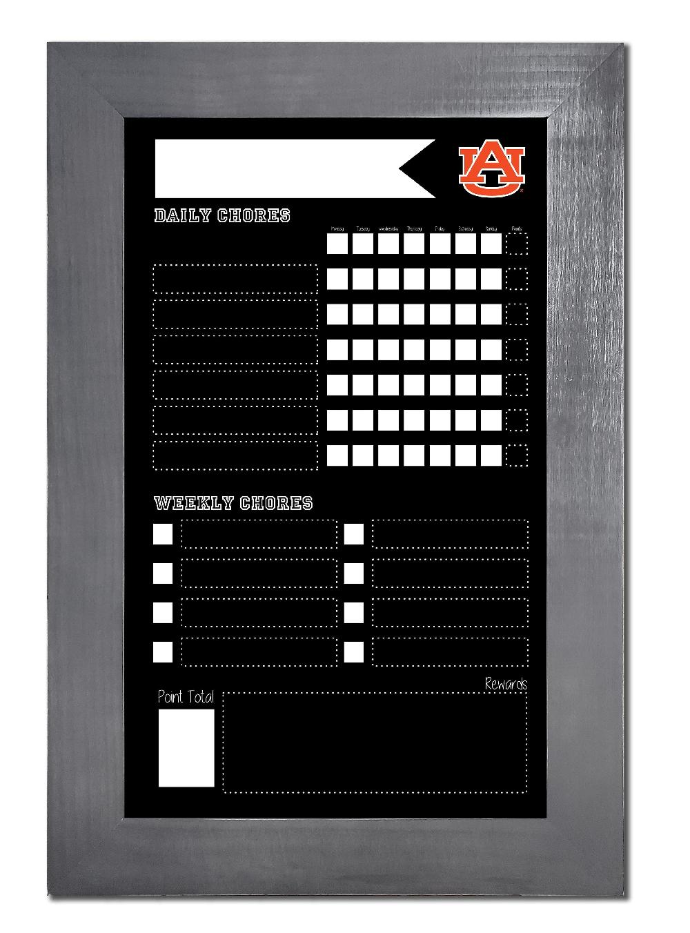 fan creations Auburn Chore Chart Chalkboard 11x19 With Frame