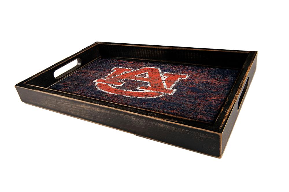 fan creations Auburn Distressed Team Tray With Team Colors