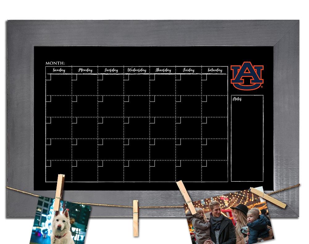 fan creations Auburn Monthly Chalkboard With Frame & Clothespins