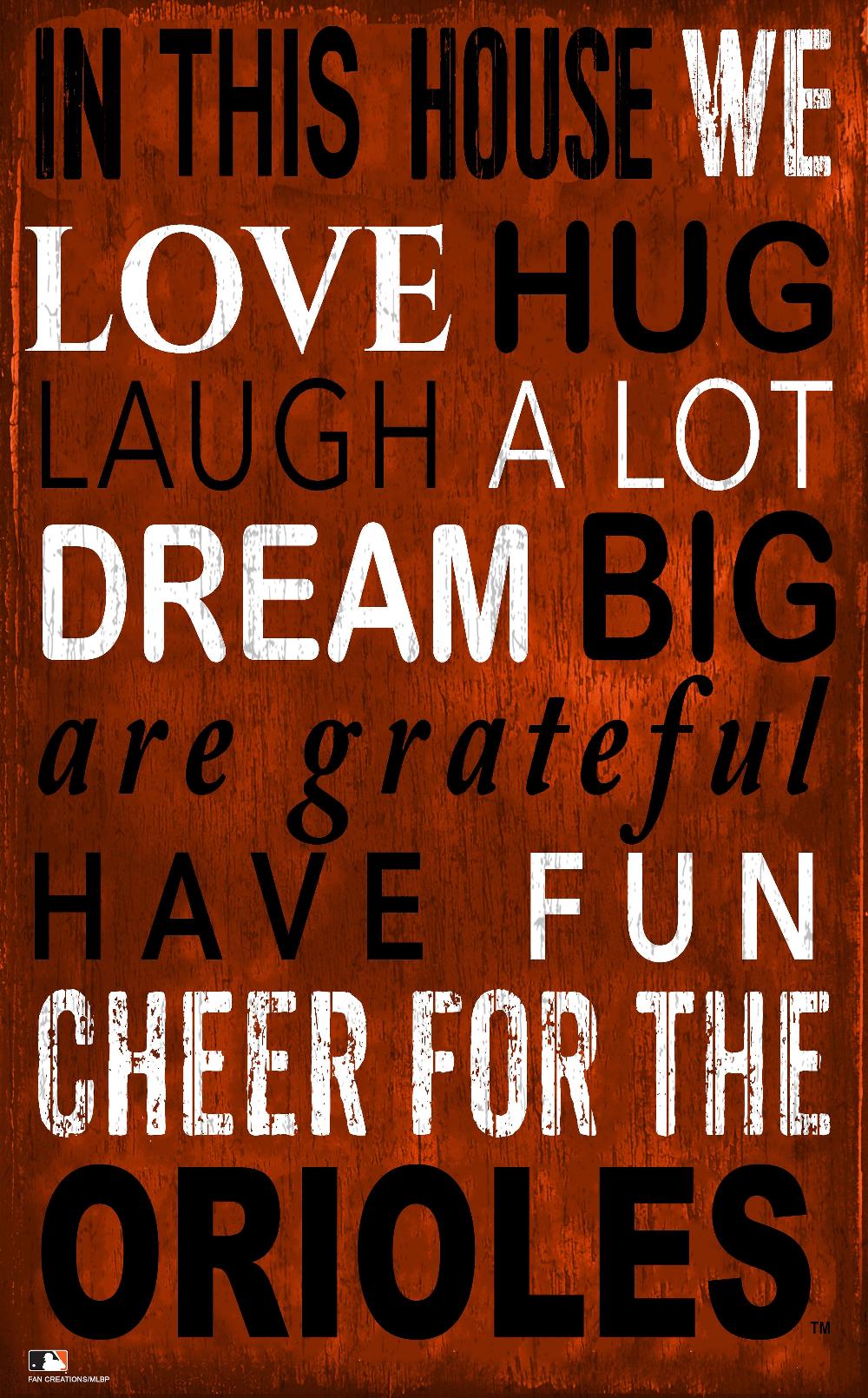 fan creations Baltimore Orioles In This House 11x19 Sign