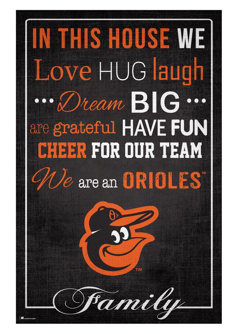 fan creations Baltimore Orioles In This House 17x26