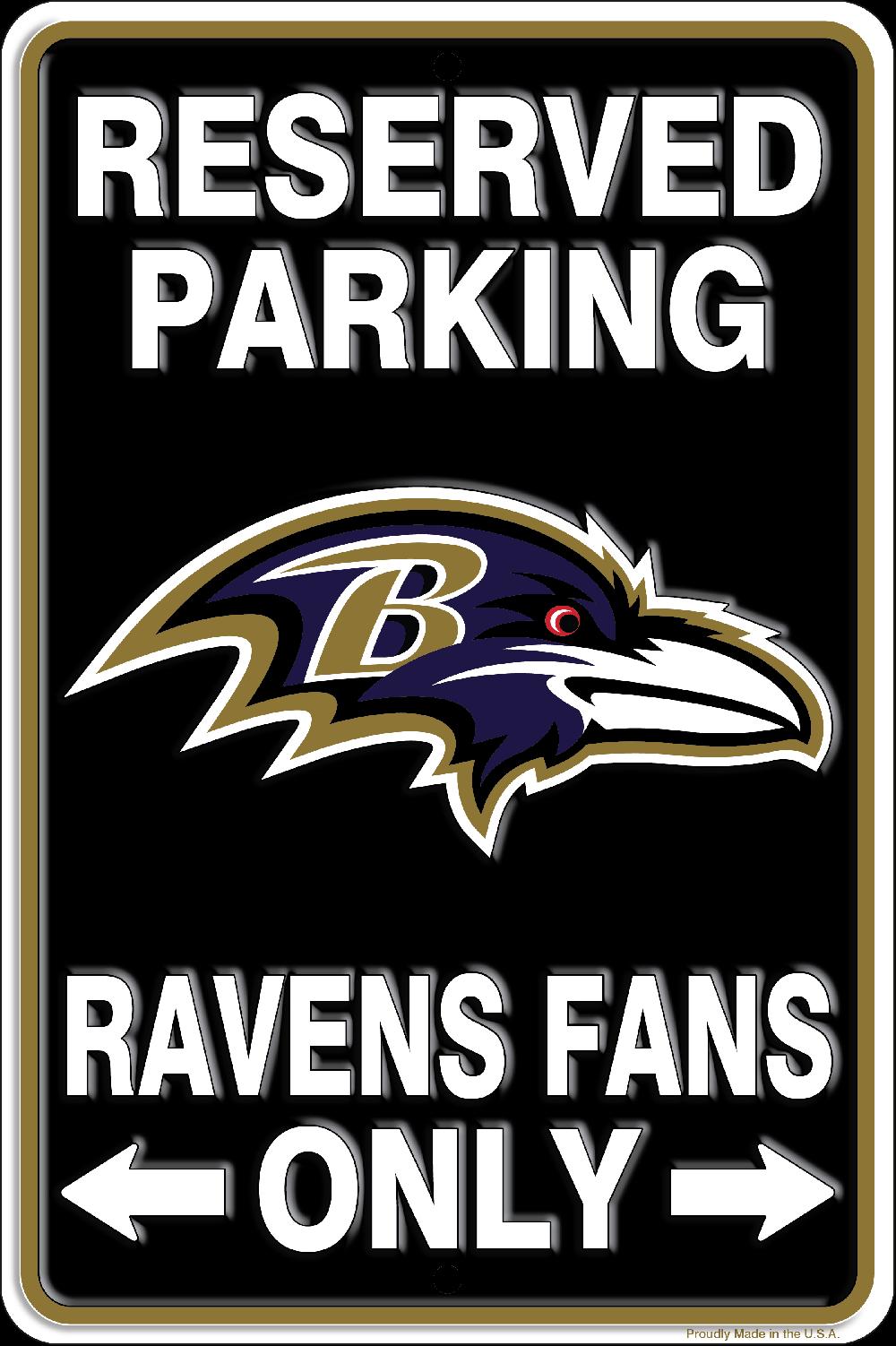 fan creations Baltimore Ravens Reserved Parking Metal 12x8in