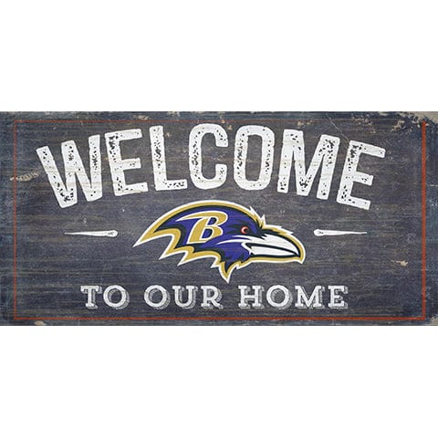 fan creations Baltimore Ravens Welcome Distressed 6 x 12