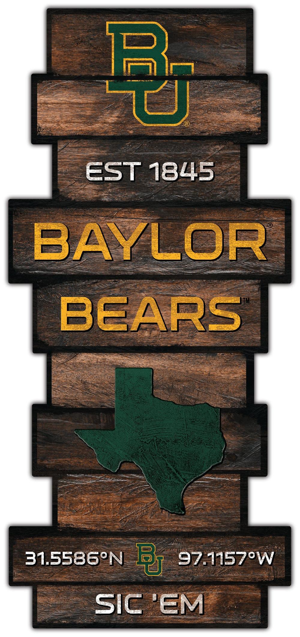 fan creations Baylor Wood Celebration Celebration Stack 24" Sign