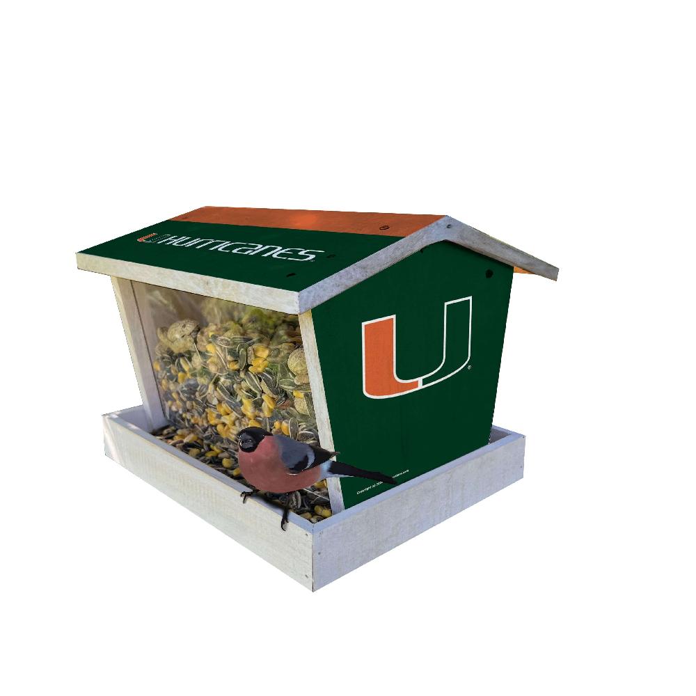 fan creations Bird Feeder for Sports Fans - Assembled - University of Miami