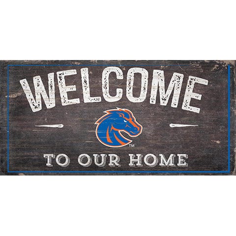 fan creations Boise State Welcome Distressed 6 x 12