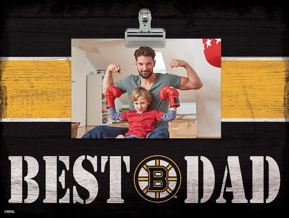 fan creations Boston Bruins Best Dad With Stripe Clip Frame