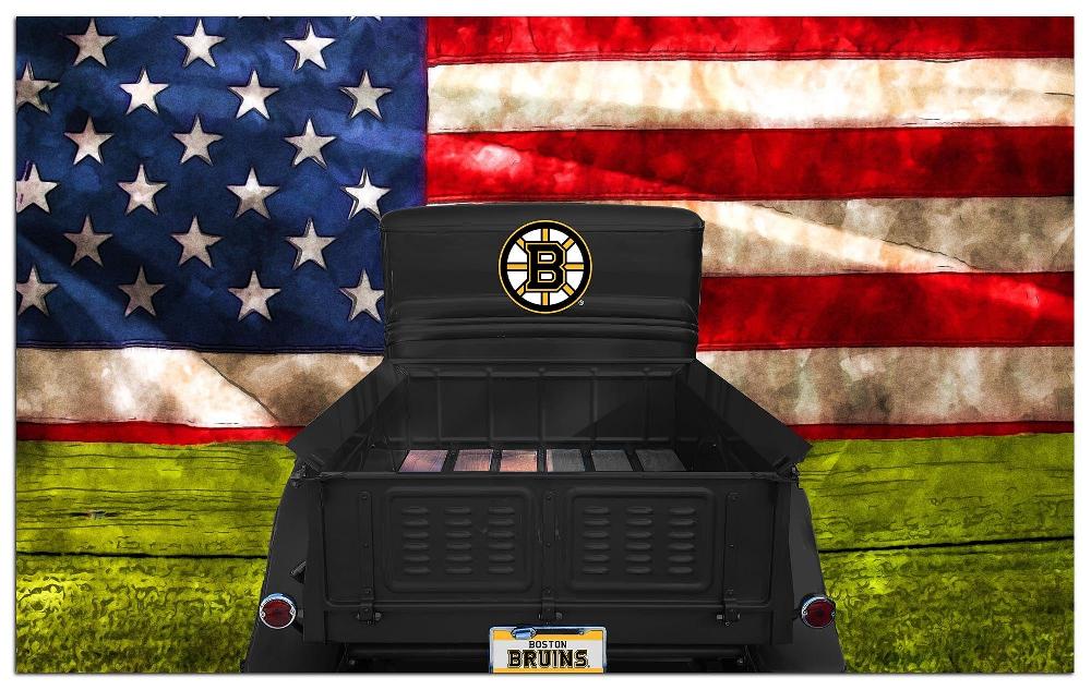 fan creations Boston Bruins Patriotic Retro Truck 11x19