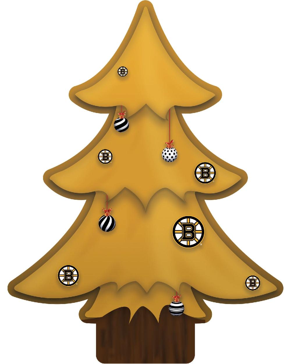 fan creations Boston Bruins Team Color Desktop Tree 12in