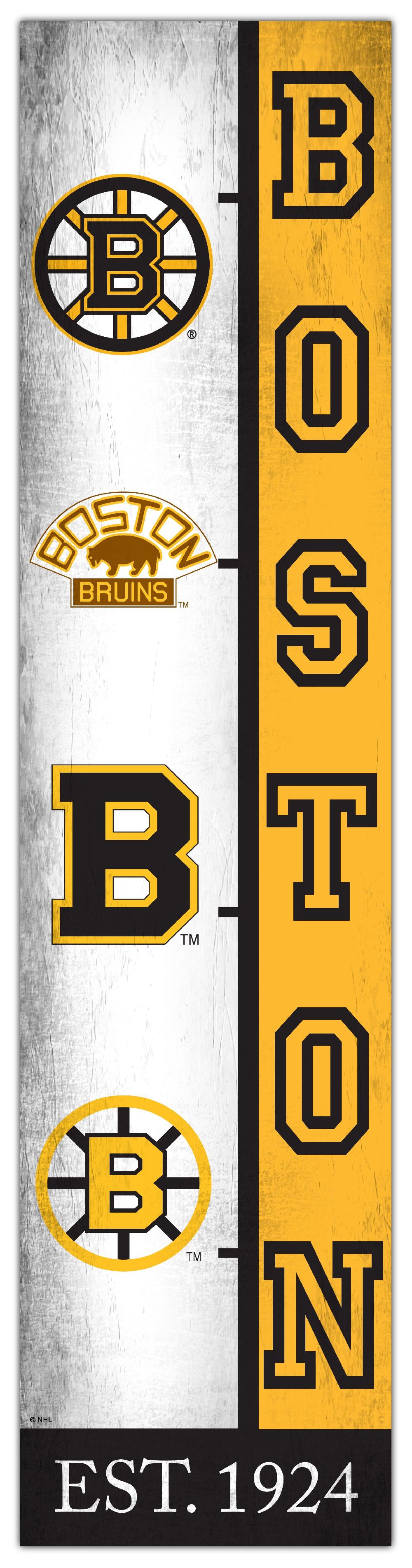 fan creations Boston Bruins Team Logo Progression 6x24