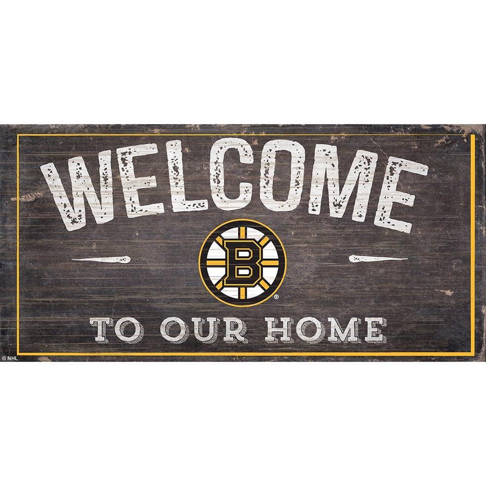 fan creations Boston Bruins Welcome Distressed 6x12