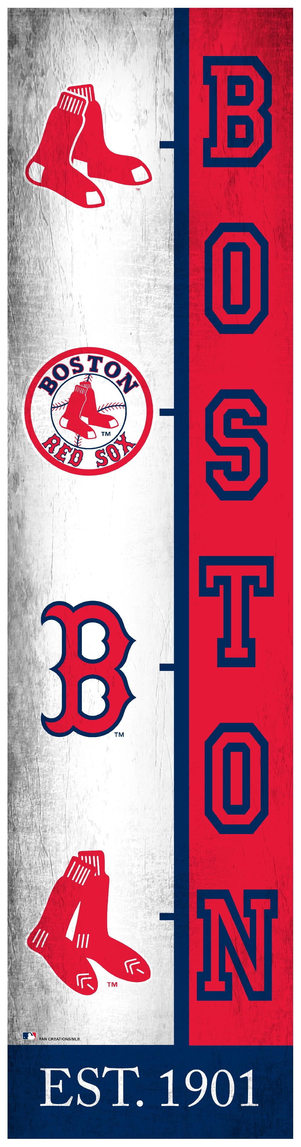 fan creations Boston Red Sox Team Logo Progression 6x24