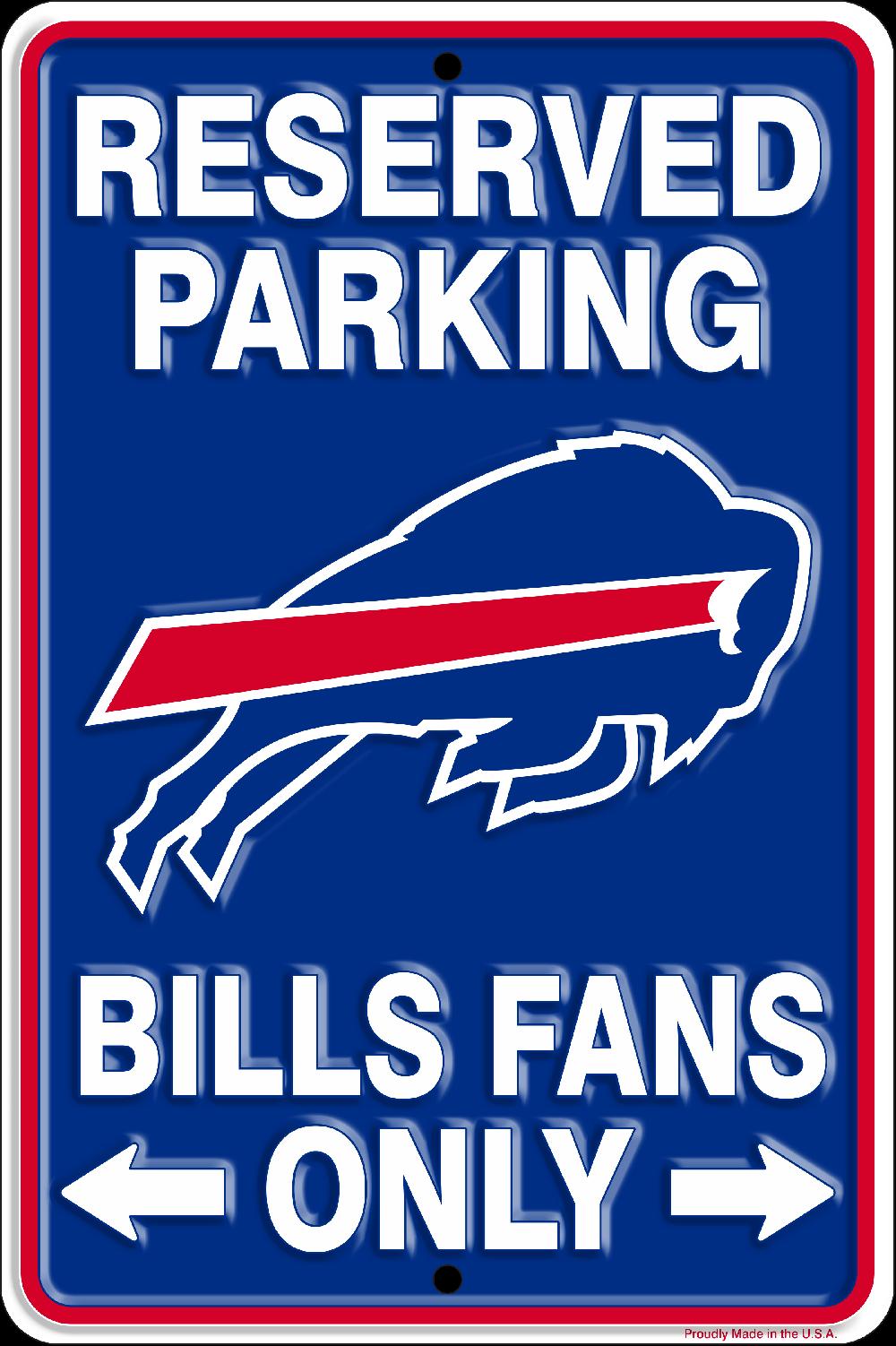 fan creations Buffalo Bills Reserved Parking Metal 12x8in