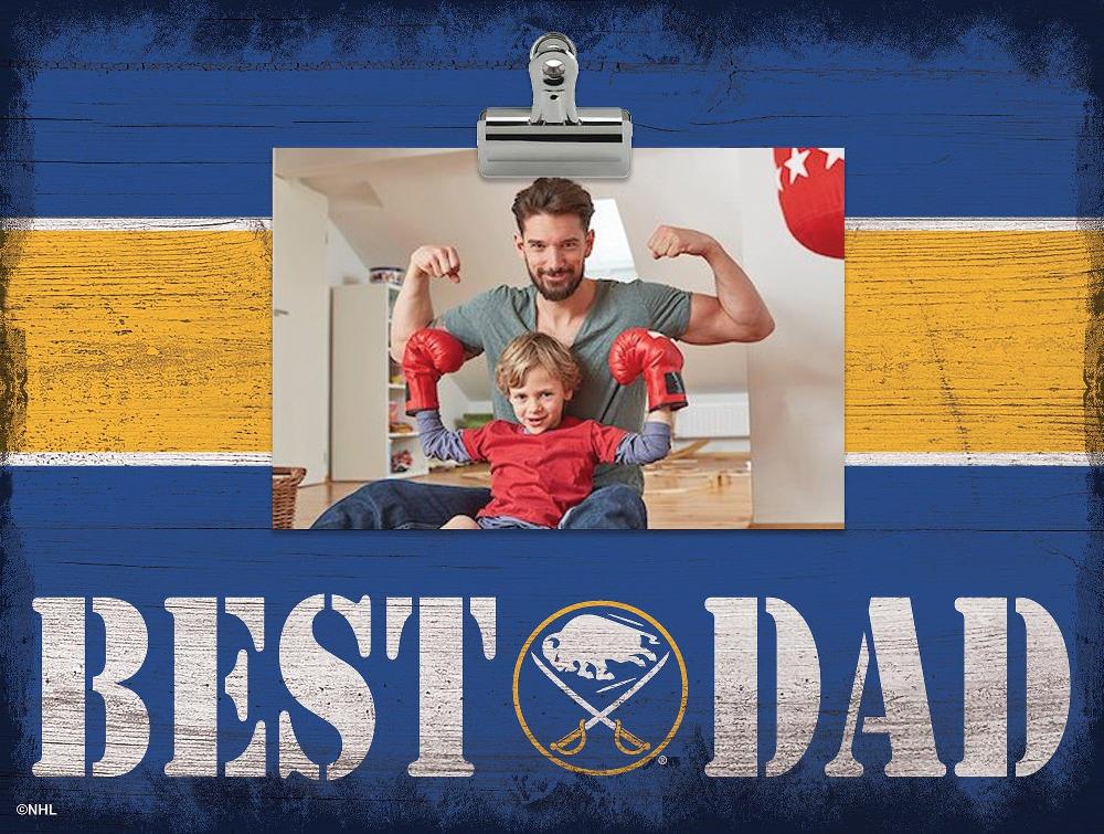 fan creations Buffalo Sabres Best Dad With Stripe Clip Frame