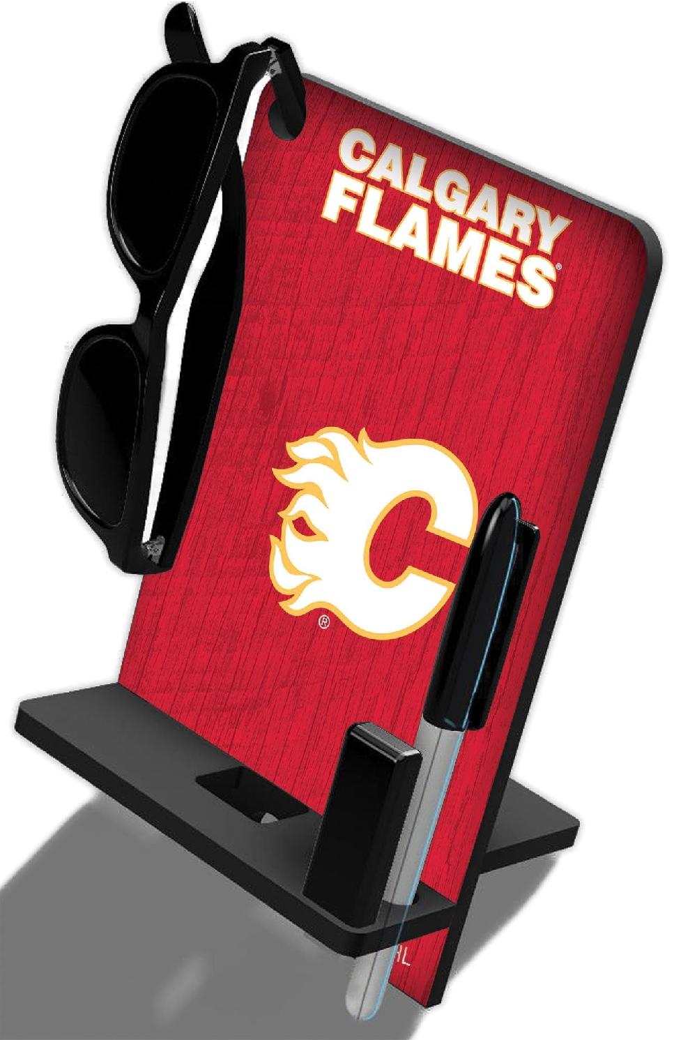 fan creations Calgary Flames 4 In 1 Desktop Phone Stand