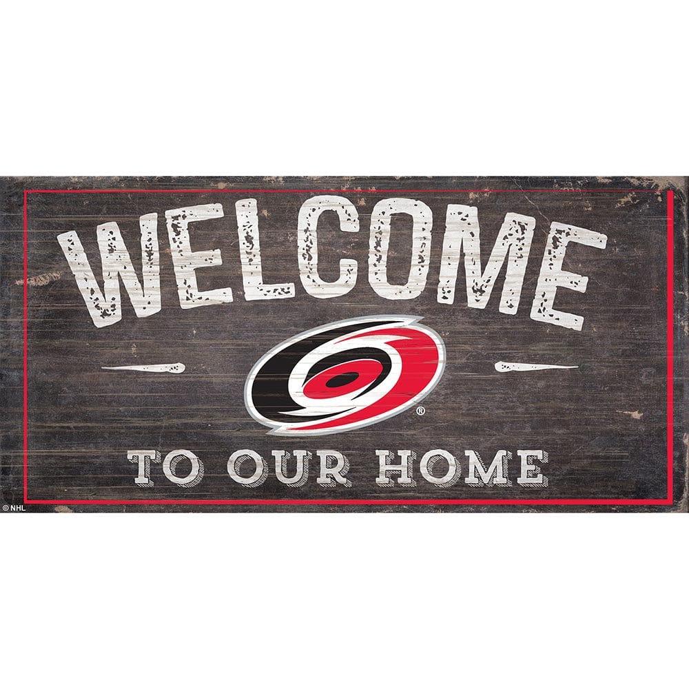 fan creations Carolina Hurricanes Welcome Distressed 6x12