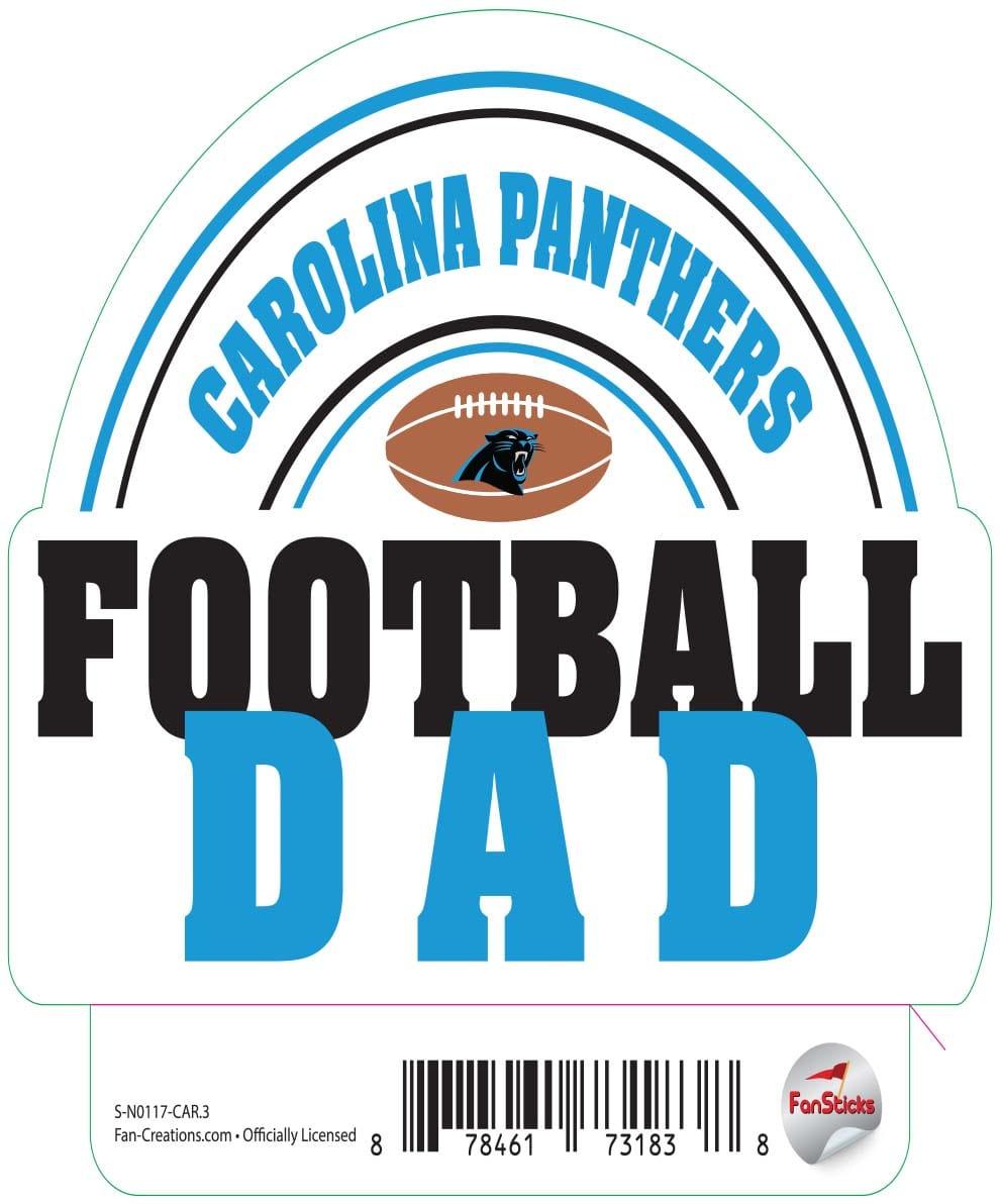 fan creations Carolina Panthers 3in Decal Football Dad