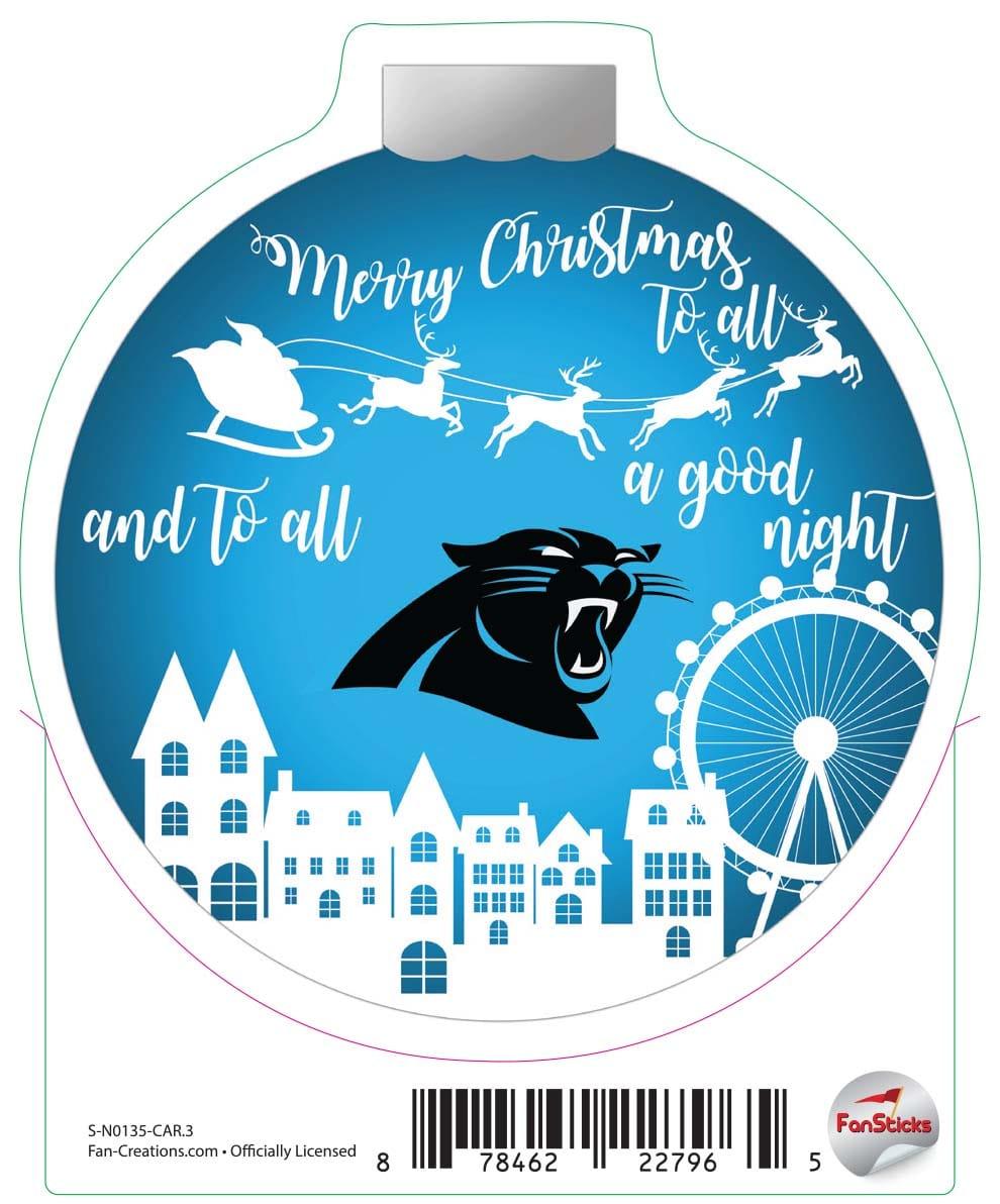 fan creations Carolina Panthers 3in Decal Town Ornament