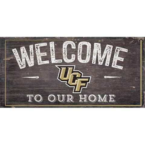 fan creations Central Florida (UCF) Welcome Distressed 6 x 12