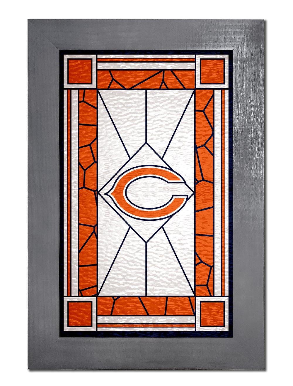 Fan Creations Chicago Bears Stained Glass 11x19 Frame