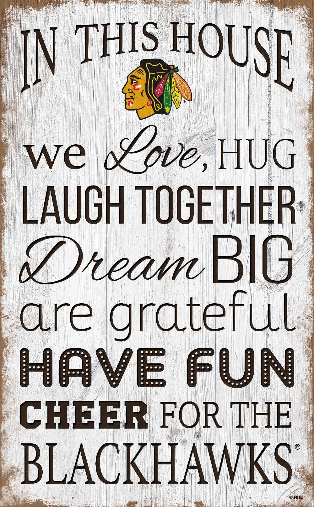 fan creations Chicago Blackhawks In This House 11x19