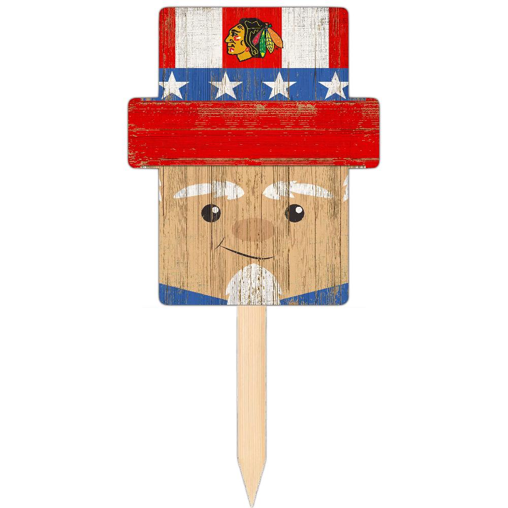 fan creations Chicago Blackhawks Uncle Sam Head Yard