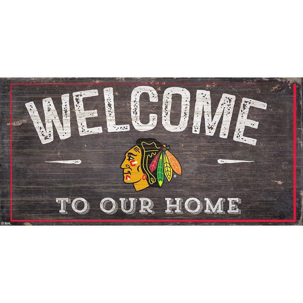 fan creations Chicago Blackhawks Welcome Distressed 6x12