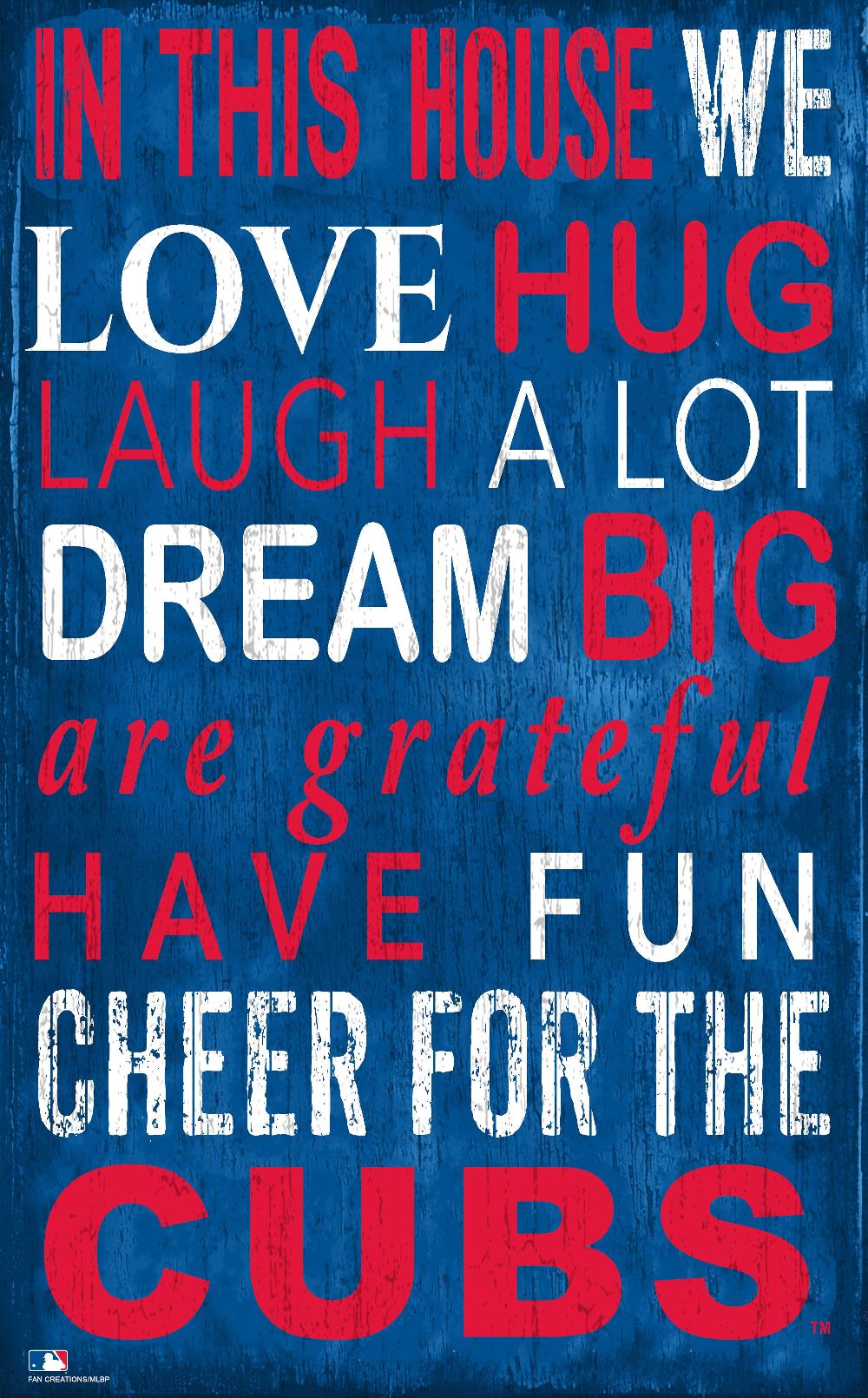 fan creations Chicago Cubs In This House 11x19 Sign