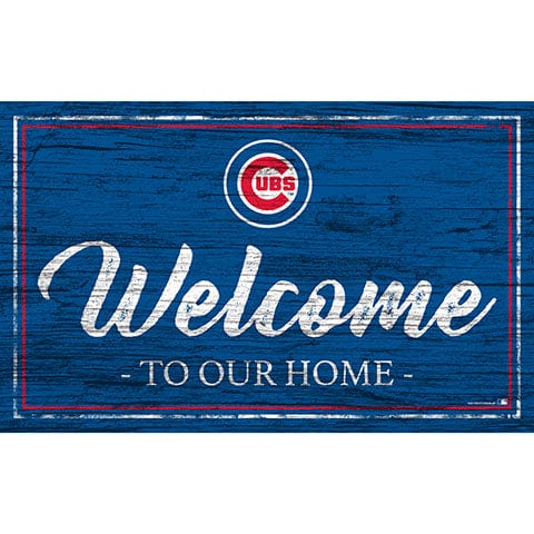 fan creations Chicago Cubs Team Color Welcome 11x19 Sign