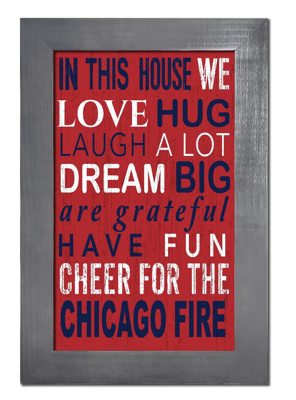 fan creations Chicago Fire Color In This House 11x19 Framed