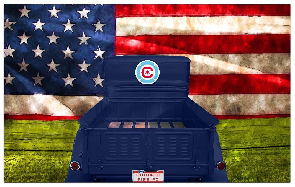 fan creations Chicago Fire Patriotic Retro Truck 11x19